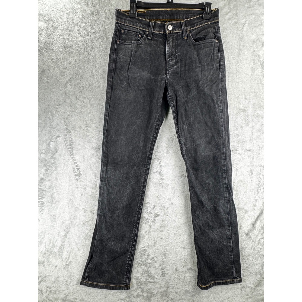 Levis Mens 511 Slim Fit Jeans W28 L30 Black Faded Denim Pants Casual